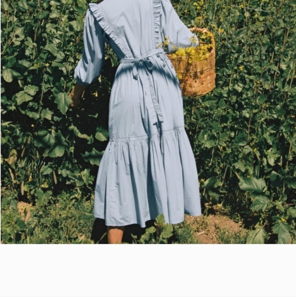 Christy Dawn Blue Ruffle Dress